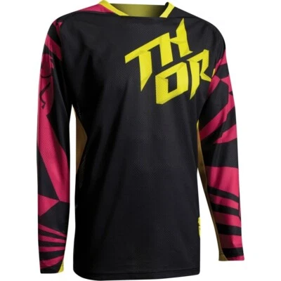 THOR YOUTH  MEDIUM FUSE AIR S7Y JERSEY  MAGENTA/YELLOW - Image 1 of 3