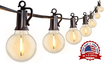 Cadena De Luces Para Patio Al Aire Libre, Cadena De Luces Con Bombilla NEW US.. - Image 1 of 4