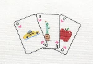Poppy J Stitches New York City Travel Cards Handpainted Needlepoint Canvas - Picture 1 of 1