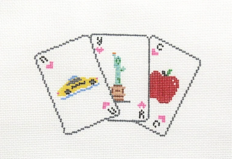 Poppy J Stitches New York City Travel Cards Handpainted Needlepoint Canvas - Image 1 of 1