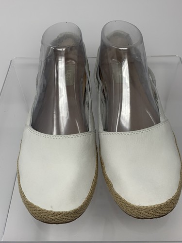 Scarpe UGG donna Cicily Crem Nubuck Lether Lining Espradrille taglia 9