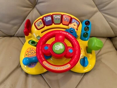 VTECH Girar y Aprender Volante de Conductor Juguete Cuerno Animales Musicales Números Canciones Foto 1 de 4