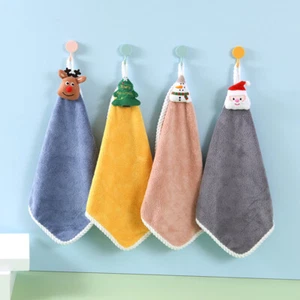 1 pièce serviettes absorbantes douces cuisine salle de bain essuie-glace suspendue imperméables serviettes à main - - Photo 1/19