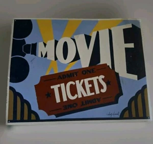 Movie Ticket Vintage Metal 16x12.5 Inch Sign by Marty Mummert Made in the USA - Picture 1 of 7