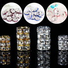 50pcs Rhinestone Beads Spacer Beads Crystal Loose Beads for DIY Jewelry Making