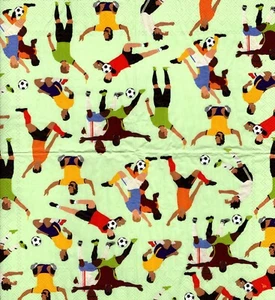Serviettes en papier football sport. Paper napkins football soccer sport - Picture 1 of 2