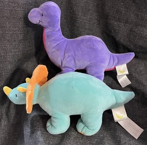 Animal Adventure Dinosaur Eastersaurus Plush Stuffed Animal Lot Of 2 Purple Blue - Picture 1 of 18
