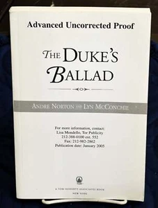 Andre Norton, Ian McConchie / THE DUKE'S BALLAD Uncorrected Proof 1st 2005 - Picture 1 of 1