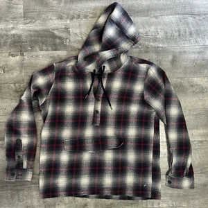 Tailor Vintage Flanell Y2K Kapuzenhemd Herren Large kariert Henley Grunge Skater - Bild 1 von 10