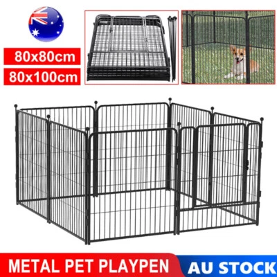 32" 40" 8 Panel Pet Dog Playpen Cage Enclosure Exercise Cat Puppy Metal Fence AU - image 1 of 4