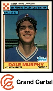 1984 Topps Ralston Purina #12 Dale Murphy - Atlanta Braves GRAND-CARTEL - Picture 1 of 2