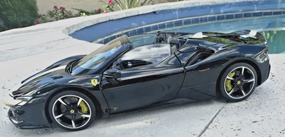 FERRARI SF90 SPIDER ASSETTO FIORANO NEGRO MODELO DIECAST 1/18 DE BBURAGO 16910 Foto 1 de 4