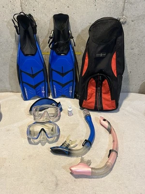 Gafas Aqua Lung Sport Snorkel Gear HYDROSPLIT, Snorkel, Aletas/Aleta L/XL + Bolsa Foto 1 de 4