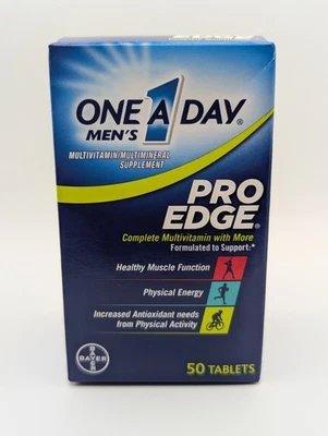 50ct One A Day Comprimidos Multivitamínicos Masculinos Pro Edge, Multivitamínicos Masculinos 01/2027 - Imagem 1 de 4