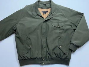 Vtg Brooks Brothers Bomber Jacket Mens Size 48 Wool Vest Lining Green - Picture 1 of 22