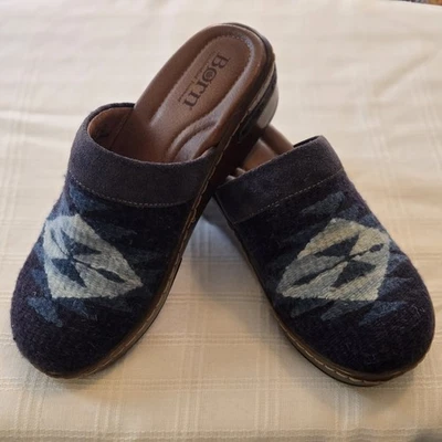 Adorable Manta Brandy Cuero Born Zuecos Aztecas Para Mujer Talla 6 Usado en Excelente Condición Invierno  Foto 1 de 4