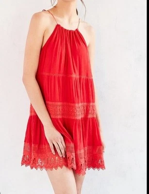 Kimchi Blue La Palma  Crochet Insert Mini Dress Size Medium  - Image 1 of 4