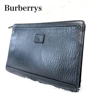 Bolso sin asas Burberrys de cuero negro mini delgado elegante usado - Imagen 1 de 10