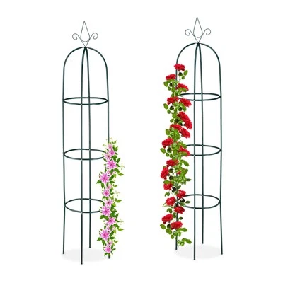 Rankhilfe Ranksäule Rosenturm wetterfest 1,9 kg Rankobelisk 200 cm Rankgitter - Bild 1 von 4