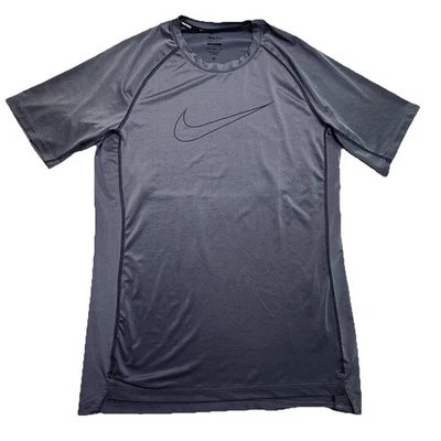Nike Pro Shirt Mens Medium Dark Grey Slim Fit SS Training Athletic Dri-Fit - Image 1 of 4