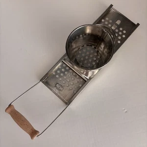 Vintage Metall Aluminium Schiebereibe Hobel Holzgriff Made in Austria - Bild 1 von 22
