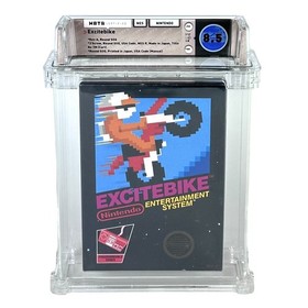 NES Excitebike WATA 8.5 CIB Black Box Game Complete 3-Screw 1985 Nintendo