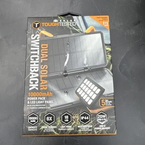 Toughtested TT-PBW-SB1 10000 mAH Dual-Solar-Panel Switchback Power Bank - Picture 1 of 6