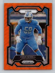 2023 Panini Prizm Penei Sewell Detroit Lions Orange Wave /60 #103 4743 - Picture 1 of 2