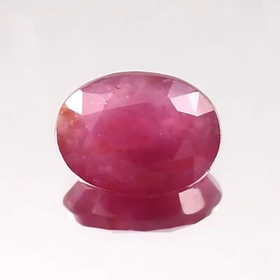 4.40 Ct 100% Natural Mozambique Red Ruby Unheated Oval Cut Loose Gemstone - Image 1 of 4