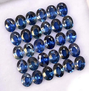 4x3 mm Natürlicher Blauer Saphir Ovalschliff Lot 10 Stck. 2,38 cts Facettiert Lose Edelstein - Bild 1 von 4