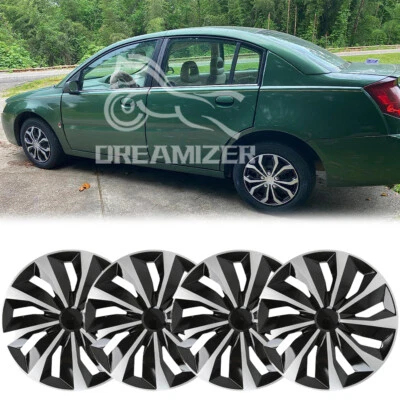 For Saturn Ion 2003-2007 4Pcs 15 Inch ABS Hubcaps Rim Steel Wheel Tire Covers - Image 1 of 4