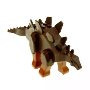 1x Lego Animal Dinosaur Stegosaurus Dark Brown Orange Dino 30462 Stego02 - Picture 1 of 1