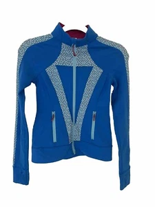 Ivivva Blue Pink Perfect Your Practice Full Zip Jacket Girls Size 10 CC17 - Picture 1 of 10