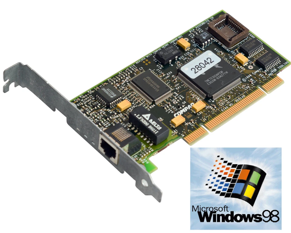 Compaq PCI 10/100 Lan Card Network 169849-001 For Windows 95 98 2000 XP V112 - Image 1 of 1
