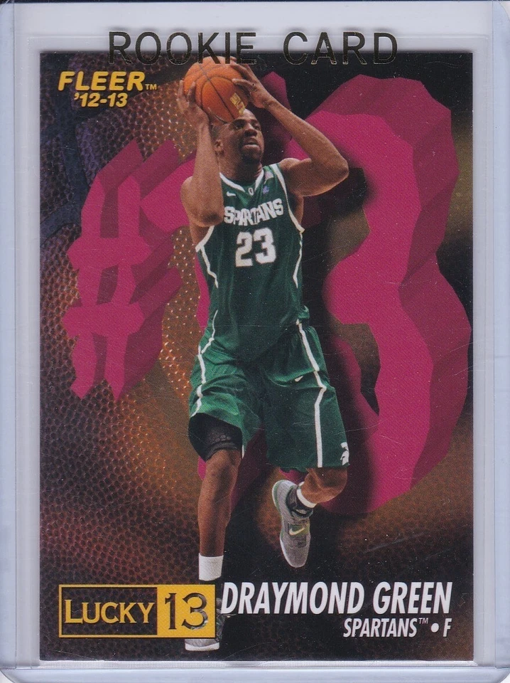 Tarjeta de novato Draymond Green 2012/13 Fleer Luckey 13 RARA BALONCESTO RC Warriors! Foto 1 de 2