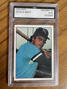 1975 SSPC Baseball #167 “George Brett” { Rookie } KC Royals “Gem~Mint 10!” RARE!