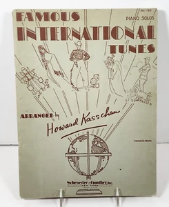Famous International Tunes-Piano Solos-Arrg by Howard Kasschau (1938) Beginner - Picture 1 of 7