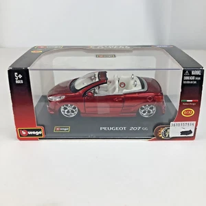 Peugot 207 CC Convertible 1/32 Street Tuners Red BURAGO BBURAGO NEW SEALED - Picture 1 of 7