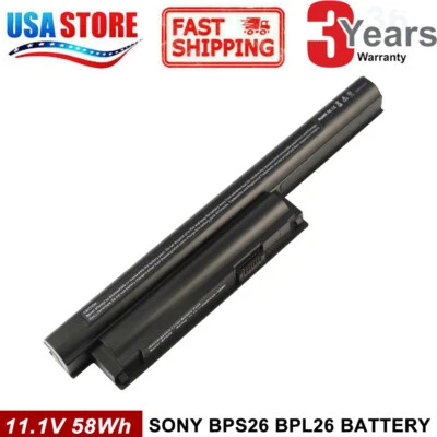 Batería BPS26 VGP-BPS26A VGP-BPL26 para SONY VAIO CA CB EG Series 59Wh RÁPIDA Foto 1 de 4