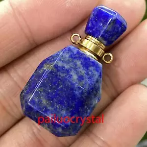 1 Stck. Natürlicher Lapislazuli Jaspis Parfümflasche Quarz Kristall Anhänger Heilung - Bild 1 von 10