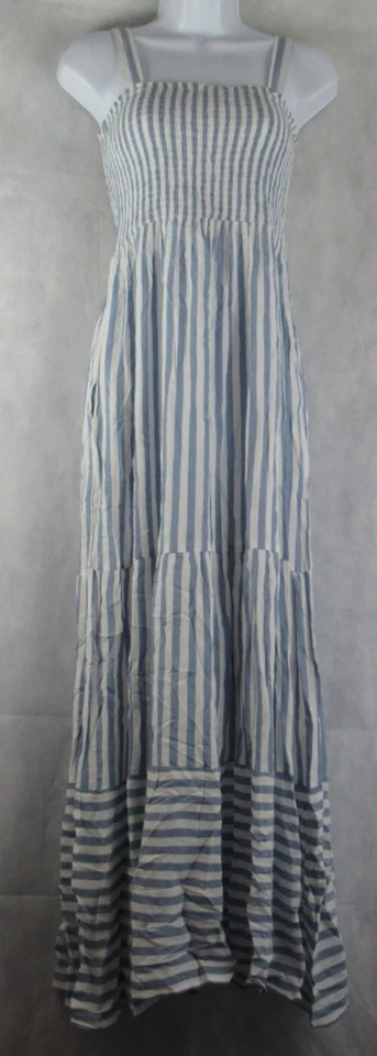 Raviya XL Tiered Striped Dress Cover Up Swimwear Blue