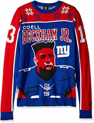 KLEW NFL Men's New York Giants Odell Beckham Jr. #13 2015 Ugly Sweater - Image 1 of 2