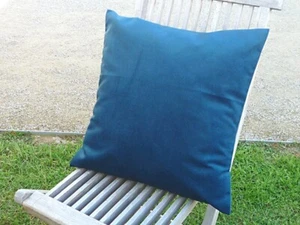 Pillow Case Velvet 50x50 CM Green from France Provence With Hotel Fold - Picture 1 of 7