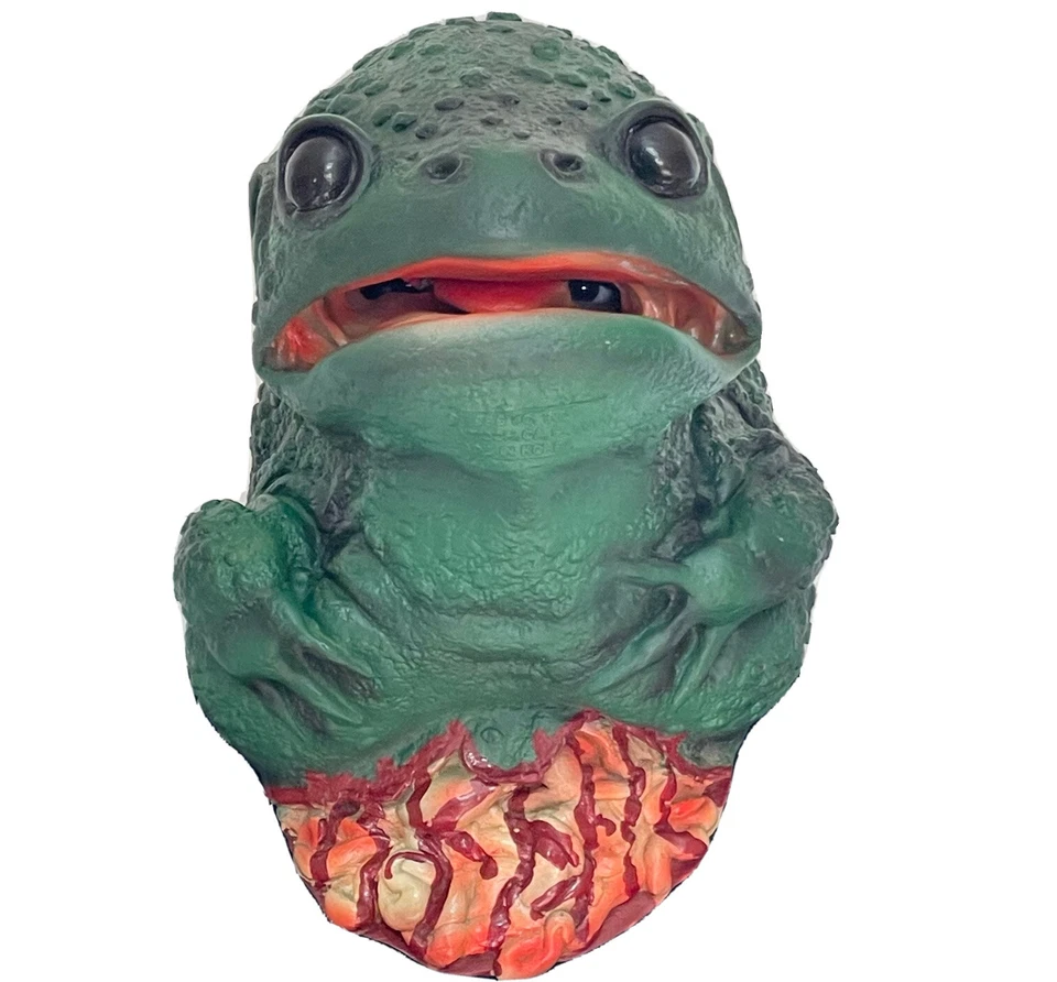 Lizard Reptile Costume Mask Guts Horror Gross Creepy Scary Halloween Vintage 80s - Image 1 of 4
