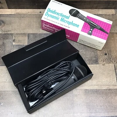 Optimus Unidirectional Dynamic Microphone 33-3018 1/4" Plug 20 Foot Cable - Image 1 of 4