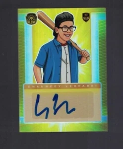2021 Super Glow Sports Inaugural Edition Chauncey Leopard Yellow Auto #10/10 - Picture 1 of 1