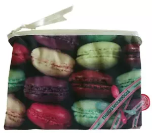 Bonjour Mon Coussin Toilettenartikel Make-up Beauty Tasche mit Reißverschluss NEU Exquisite Makkaroons - Bild 1 von 4