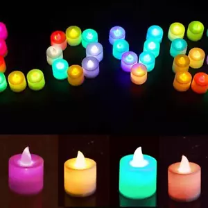 Tea Light Moving Flicker Flameless Led Timer with Candles A9Q9 - Picture 1 of 17