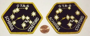 Parches - Lote de 2 - GTA-6 - Géminis - Aproximadamente 3" a través - Schirra - Stafford - Goo - Imagen 1 de 2