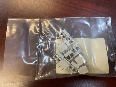 QTY-10 Lumberg KRM02 Conn Terminal Block 2 POS 5mm 15A - Image 1 of 2
